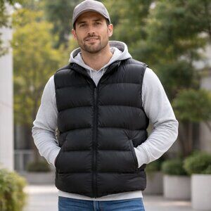 Mountain Equipment Co-op Black Puffer Vest XL Men’s Down Filled